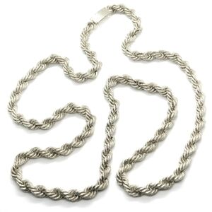 Taxco Sterling Silver Heavy Necklace 24"
